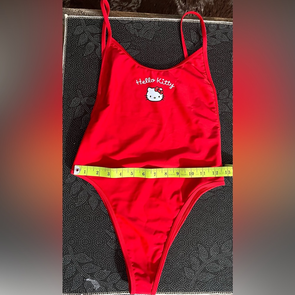 Forever 21 Red One Piece Swimsuit with Hello Kitty Graphic
